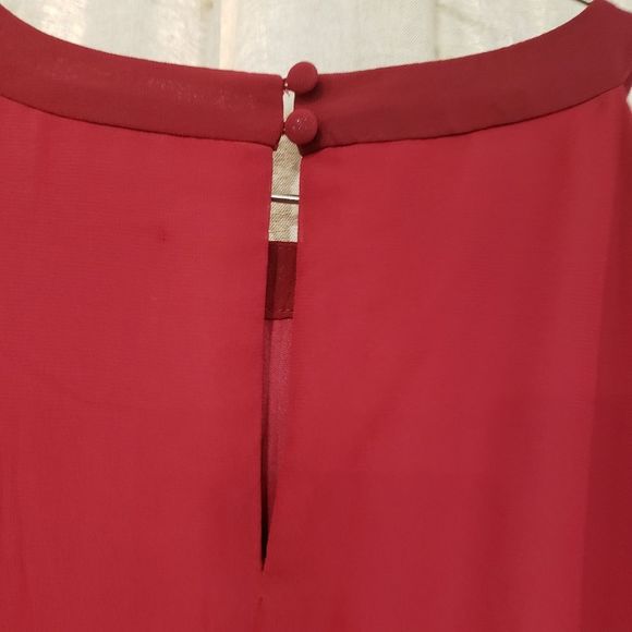 Sandra Darren Pleated Razzle Berry Colored Dress 26W - Picture 6 of 14